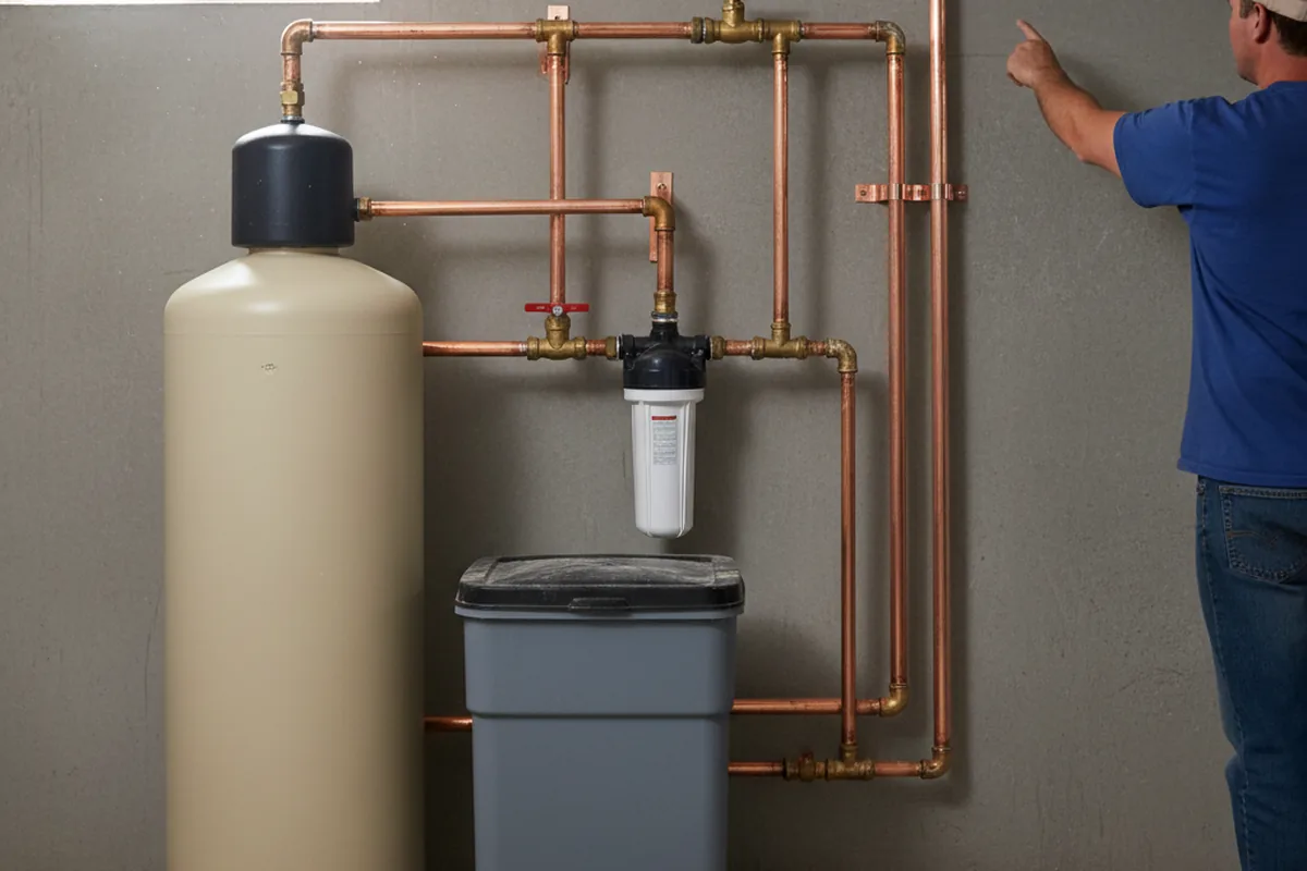Whole-house water treatment system installed in California